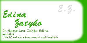 edina zatyko business card